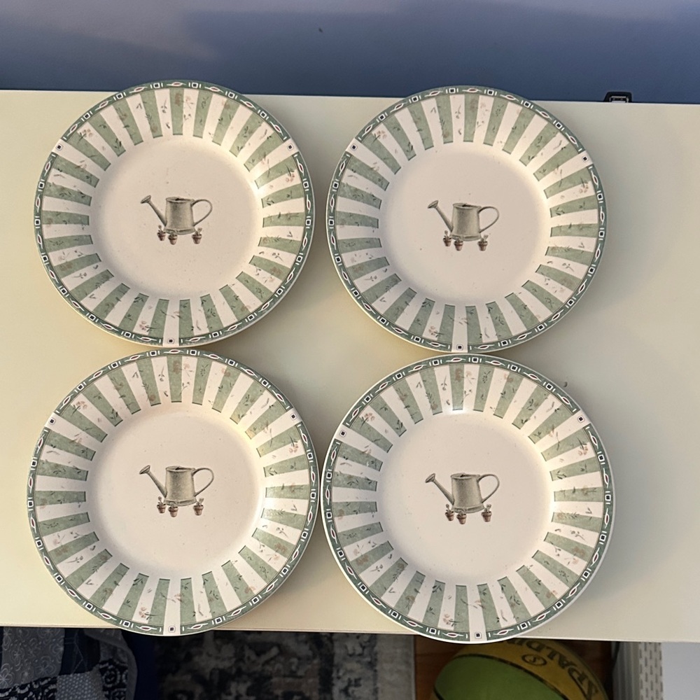 Pfaltzgraff Naturewood Watering Can Salad/Dessert/Salad plates - Set of 4